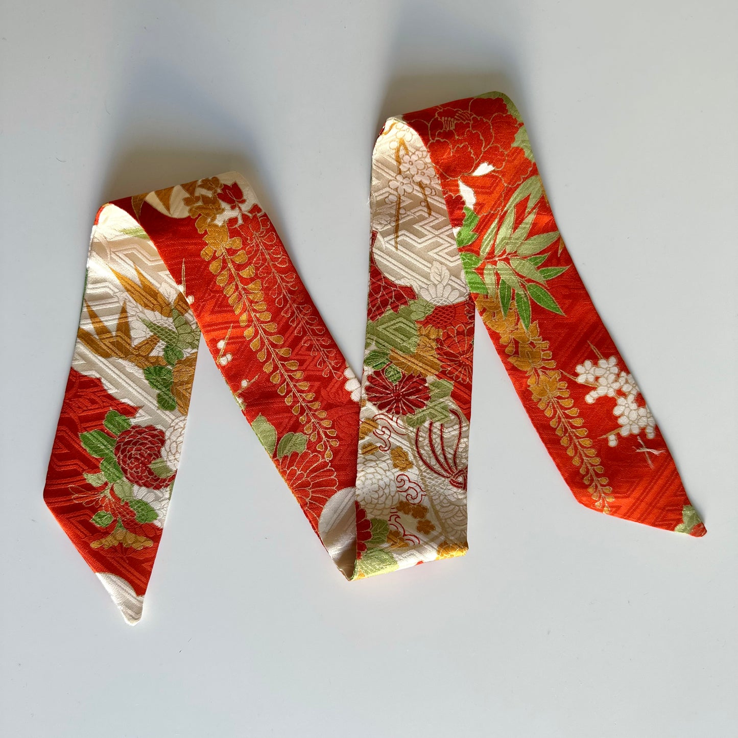 Silk Kimono Ribbon, small scarf, #5001
