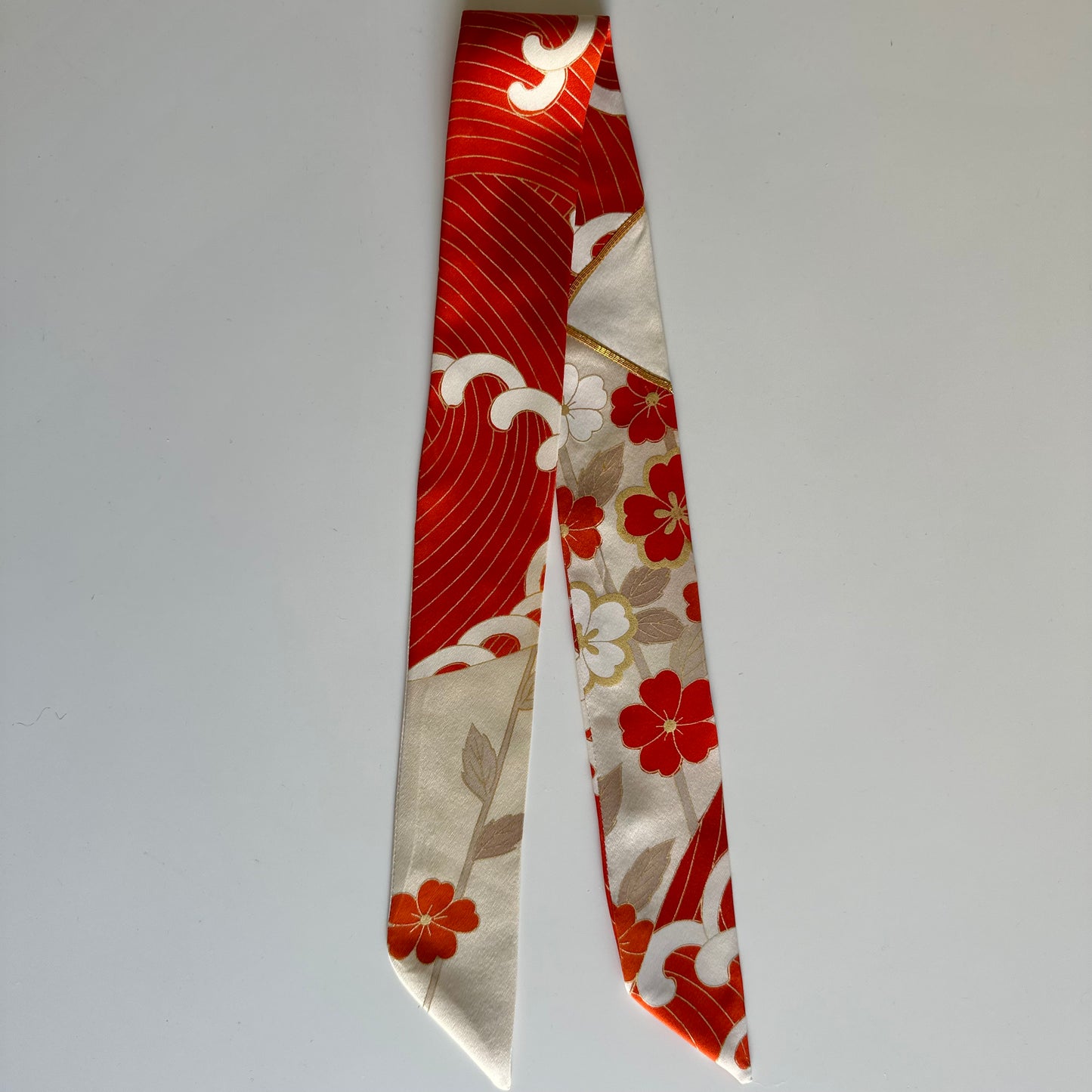 Silk Kimono Ribbon, small scarf, #5002