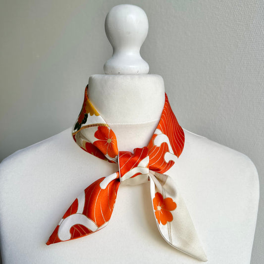 Silk Kimono Ribbon, small scarf, #5002