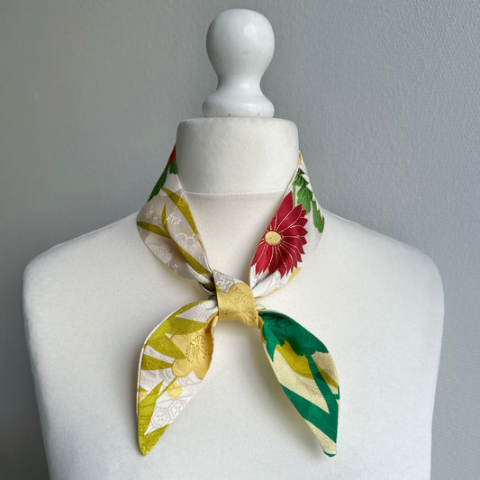 Silk Kimono Ribbon, small scarf, #5003
