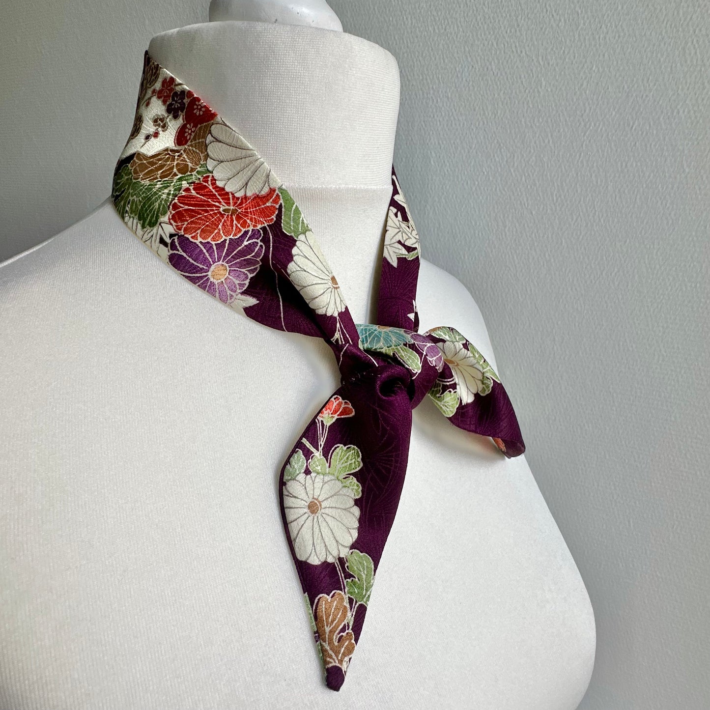 Silk Kimono Ribbon, small scarf, #5006