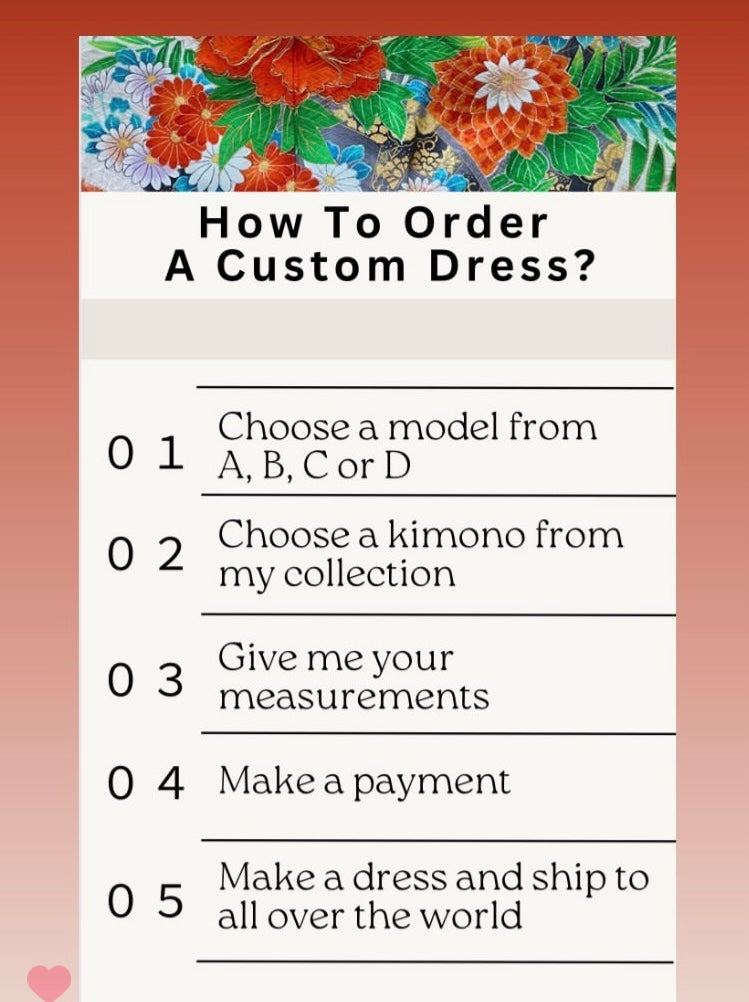 Kimono fabric for custom dress order, fabric#81