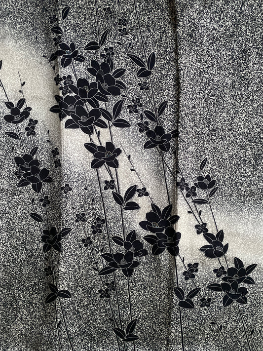 Kimono fabric for custom order #9, mother-of-pearl work, 螺鈿 らでん