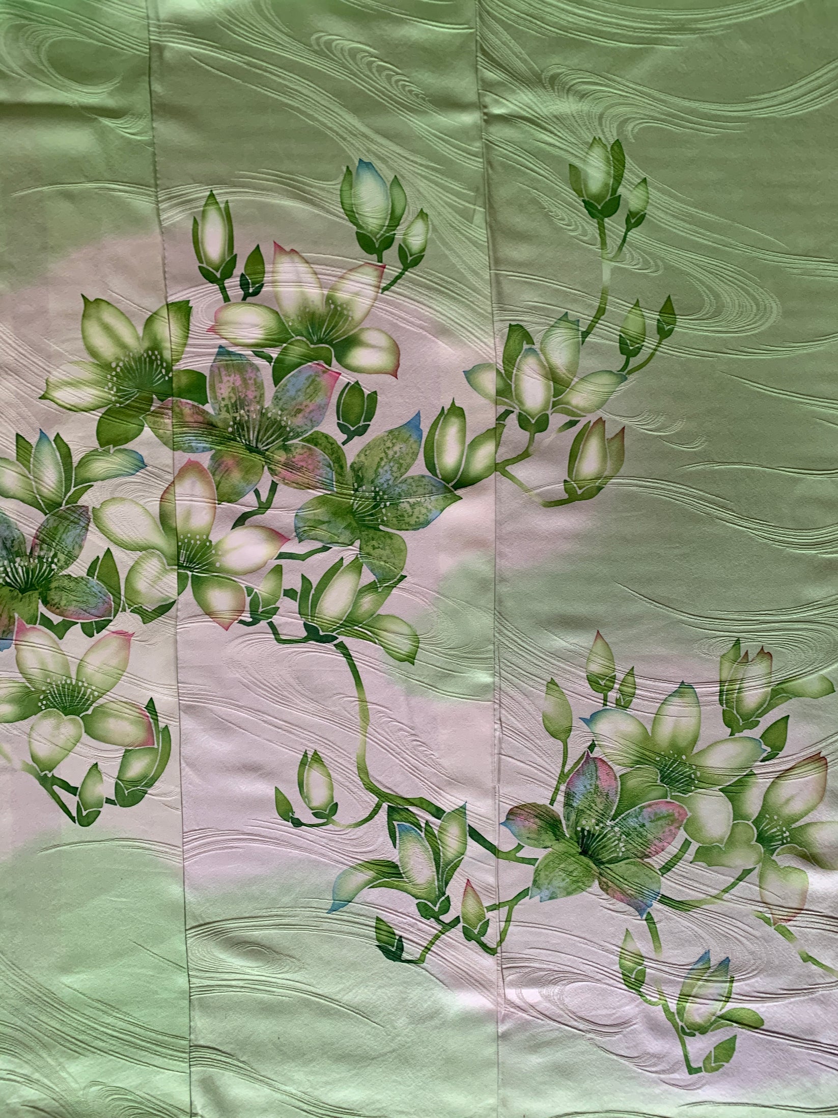 Kimono fabric for custom dress order, fabric 51 WaMiyabi