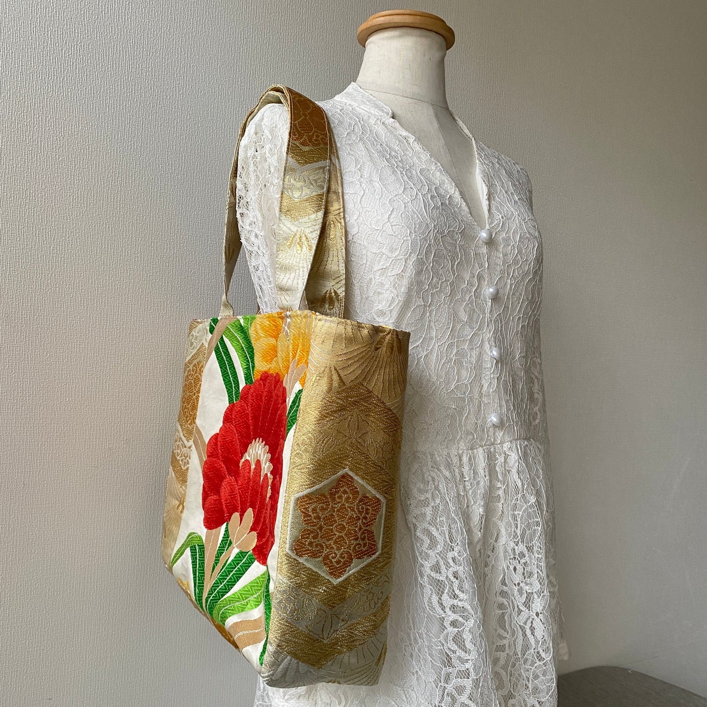 Silk Obi tote bag, Handcrafted, Upcycled