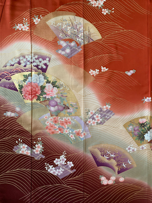 Kimono fabric for custom dress order, fabric #66, Furisode