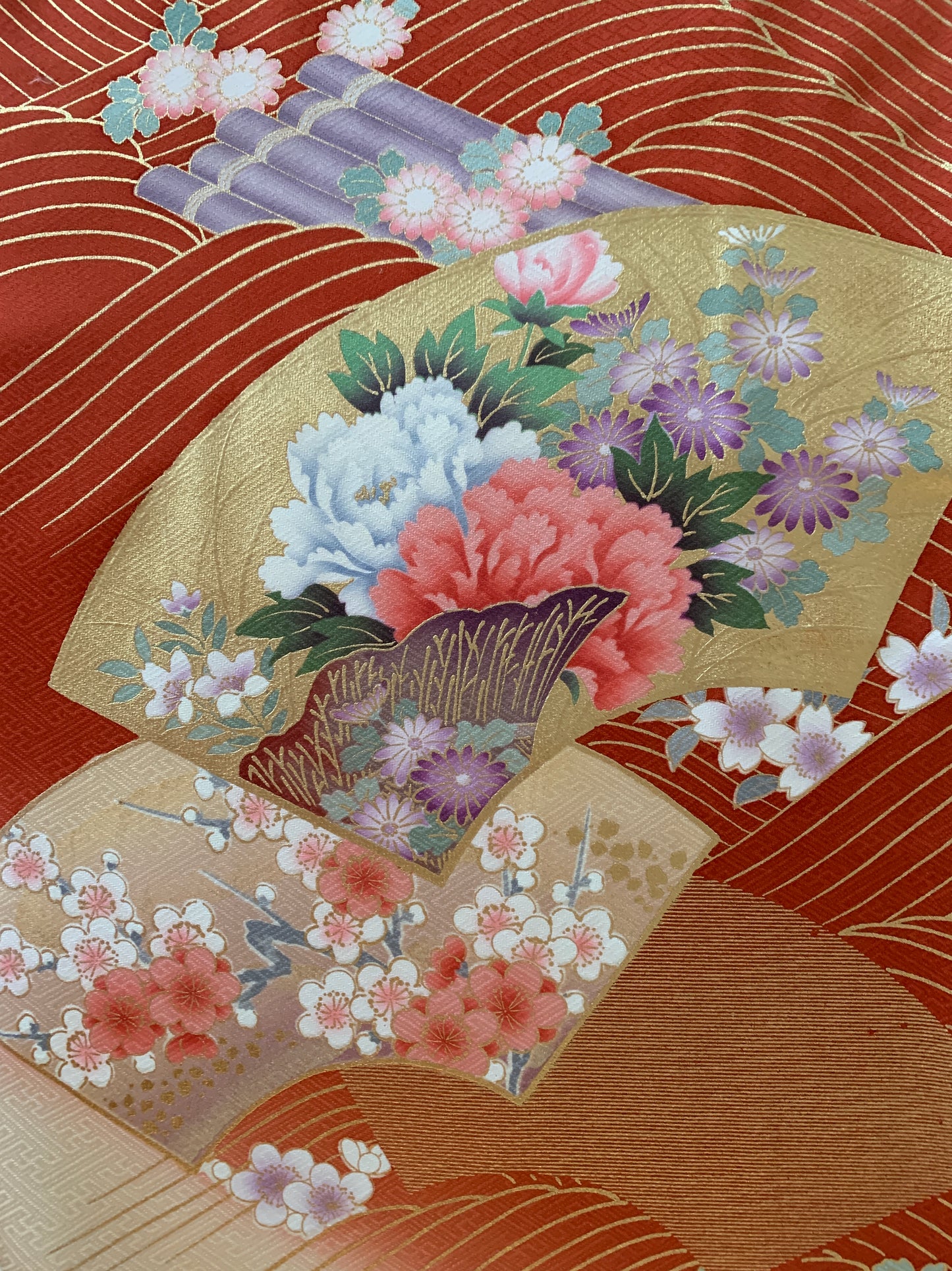 Kimono fabric for custom dress order, fabric #66, Furisode