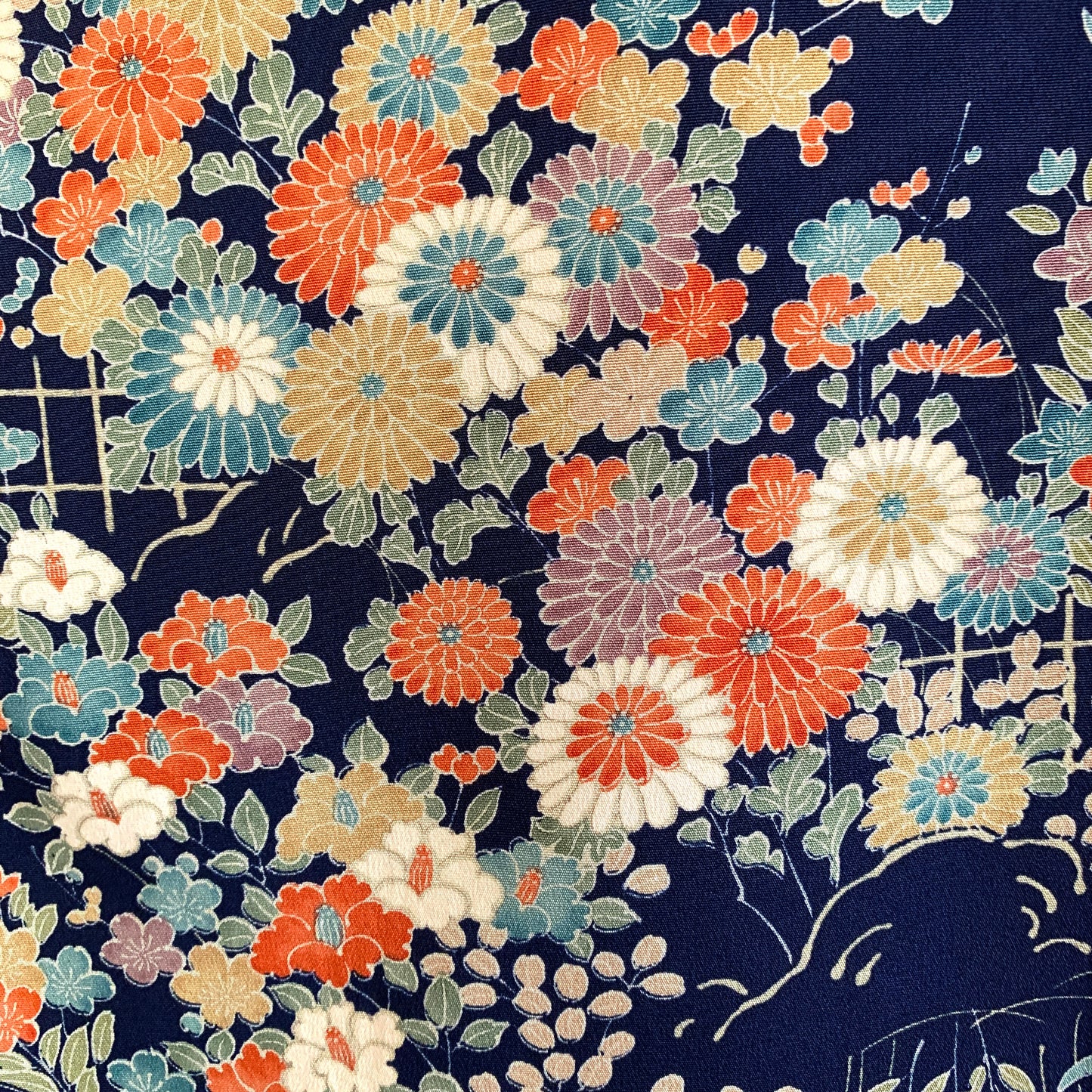 Kimono robe, komon 小紋, fabriquée à la main, recyclée #pre16