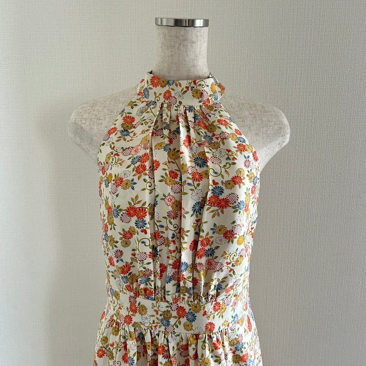 Silk Kimono dress, Komon 小紋,  hand crafted, Upcycled, #pre23