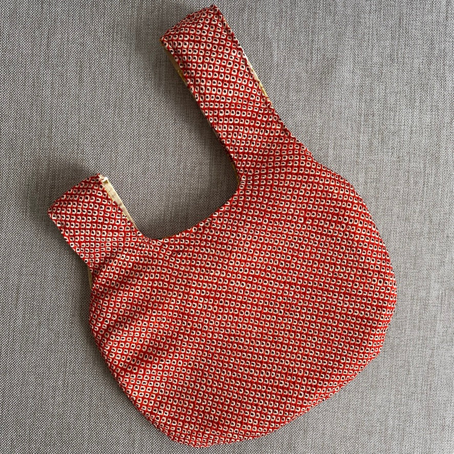 Japanese Silk Knot Bag, Obi bag, Handcrafted, Upcycled