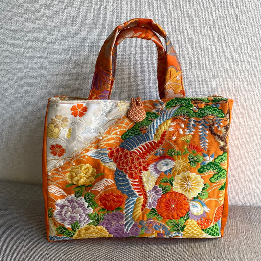 Silk Obi Hand Bag, Handcrafted, Upcycled