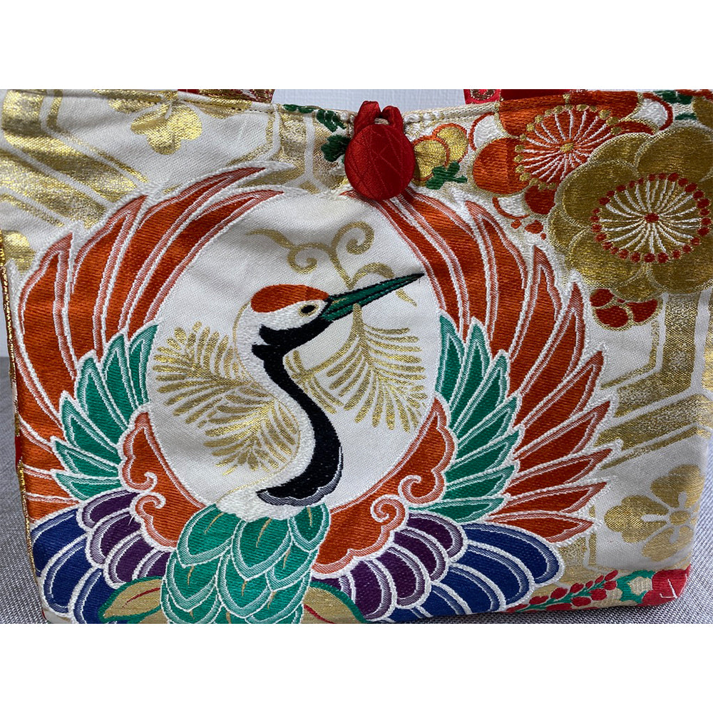 Japanese silk Obi hand bag, Handcrafted, Upcycled