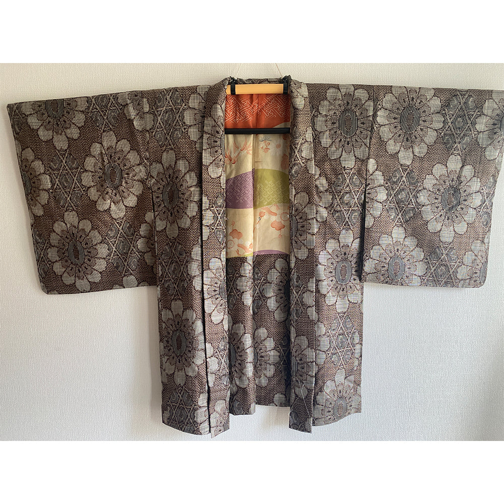 Vintage women’s Haori, Kimono jacket, rare, Oshima Tsumugi