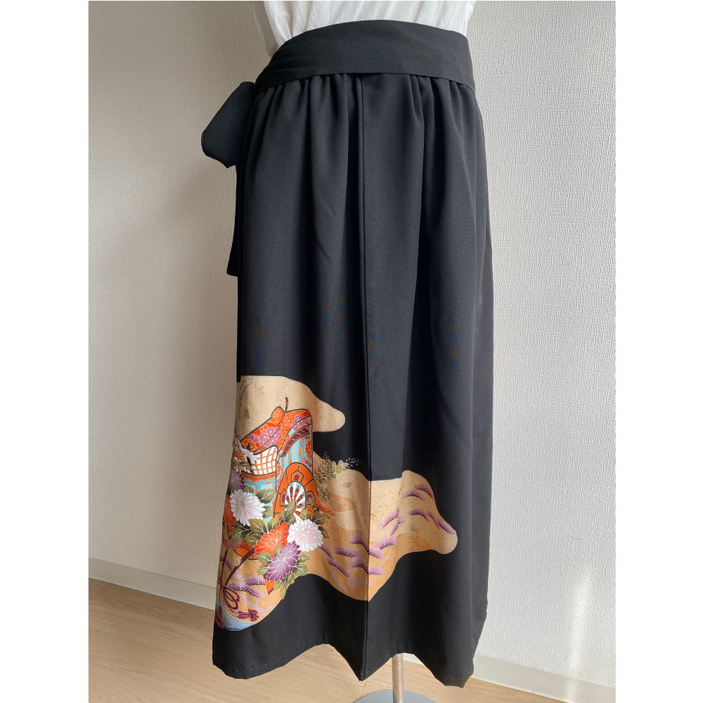 Kimono jupe en soie, fabriquée à la main, recyclée